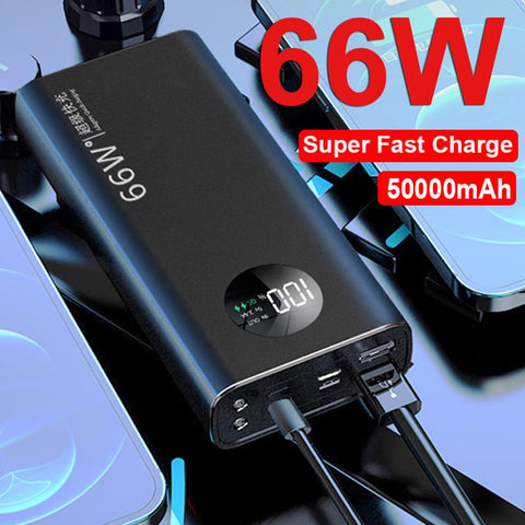 Portable Power Bank 66W Super Fast Charging Digital Display-Veeddydropshipping