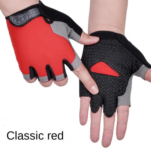 1 Pair Half Finger Gloves Gym Fitness Anti-Slip Women Men Fingerless Gloves Summer -OS01167-Veeddydropshipping