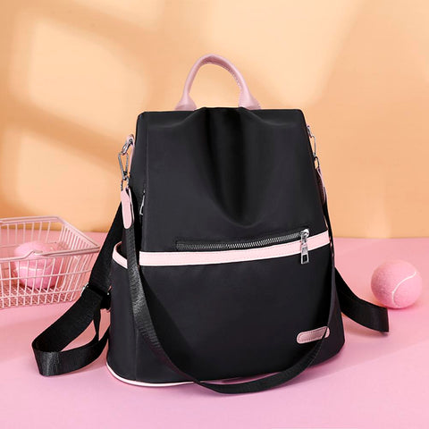 Fashion Women Contrast Color Knapsack Casual Travel Anti-Theft-BS00010-Veeddydropshipping