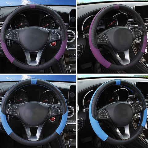 Leather Car steering sleeve Car Accessories Auto Steering-AM01521-Veeddydropshipping