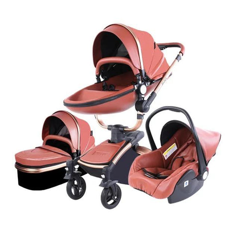 New High Quality baby stoller 3 /2 in 1 Baby Pram High Landscape Fold PU-TB00373-Veeddydropshipping