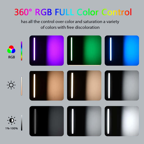 Photography Mini Handheld LED Light Stick Tube Stick RGB Lamp 2500-9000K-CE00459-Veeddydropshipping