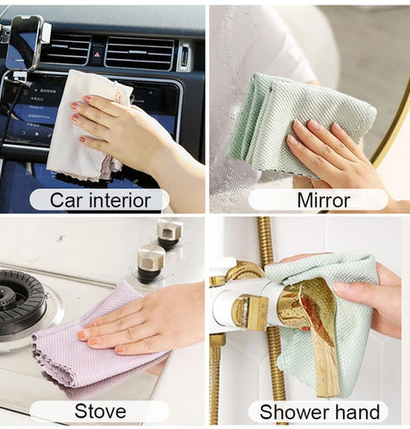 Microfiber Glass Cleaning Cloth Rag-HA01079-Veeddydropshipping
