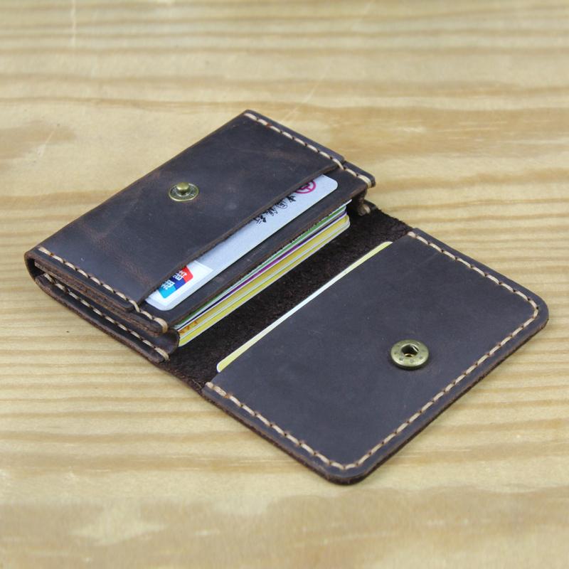 Leather Card Holder Men small Purse Credit ID card Holder-BS00582-Veeddydropshipping