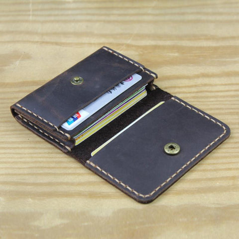 Leather Card Holder Men small Purse Credit ID card Holder-BS00582-Veeddydropshipping