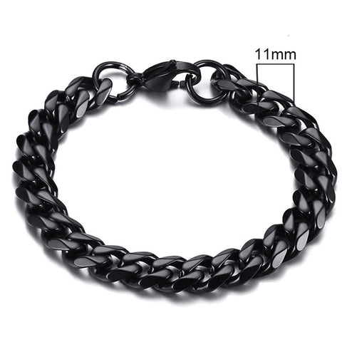 Chunky Miami Curb Chain Bracelet Stainless Steel Cuban -JW00256-Veeddydropshipping