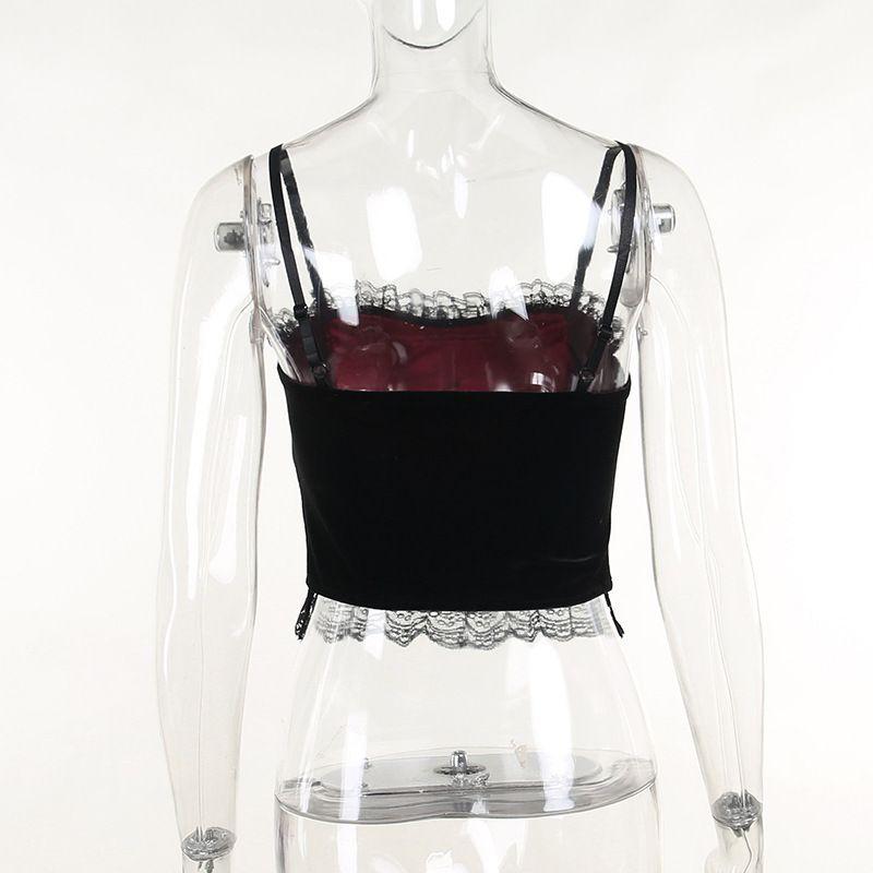 Women Lace Tanks Tops Lace Full Cup Padded Underwear-WF00328-Veeddydropshipping