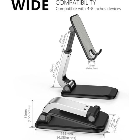 Cell Phone Stand for Desk, Foldable Phone Holder Height Angle Adjustable, Compatible-PA00548-Veeddydropshipping