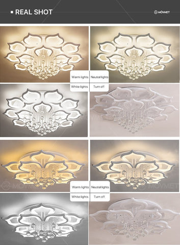 Ceiling Lamp LED Crystal With Remote Control-TI00271-Veeddydropshipping