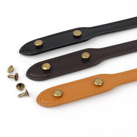 Leather Handle Lady Shoulder Bag Plain Weave Handle Strap Band-BS00732-Veeddydropshipping