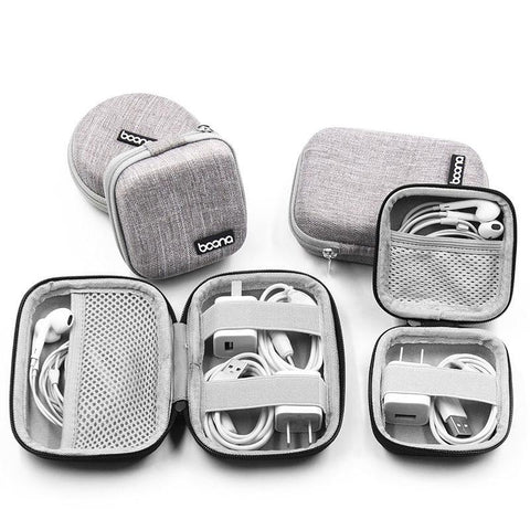 Portable Data Cable Organizer Bag Small EVA Oval Earphone Storage Bags Hard Shell-PA00930-Veeddydropshipping