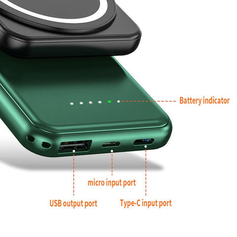 Portable Magnetic Power Bank 20000mAh Wireless Fast Charging-Veeddydropshipping