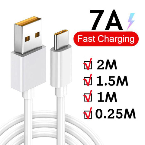 Tkey 7A Superfast Charging Cable USB C Fast Charger Cables Data Cord For Huawe-PA00018-Veeddydropshipping