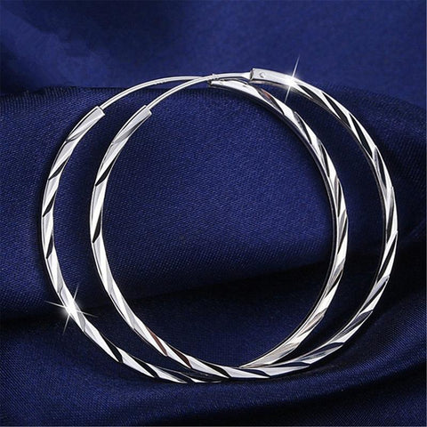 925 Sterling Silver Earrings Round Car Flower Earrings For Women-JW00041-Veeddydropshipping