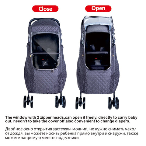 Universal Waterproof Winter Thicken Rain Cover Wind Dust Shield Full Raincoat for Baby-TB00398-Veeddydropshipping