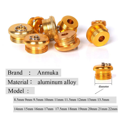 1pc Aluminum Alloy Fishing Rod End Cap 8.5-22mm Fishing Rod Plug Tail Plug Rear -OS00437-Veeddydropshipping