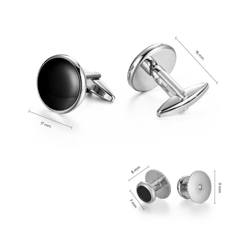 Wed Men Shirts Cufflinks Threaded Studs Set -JW01308-Veeddydropshipping