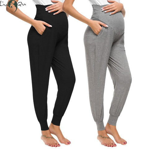 Liu &amp; Qu Maternity Women&#39;s Casual Pants Pregnancy Stretchy-TB00557-Veeddydropshipping
