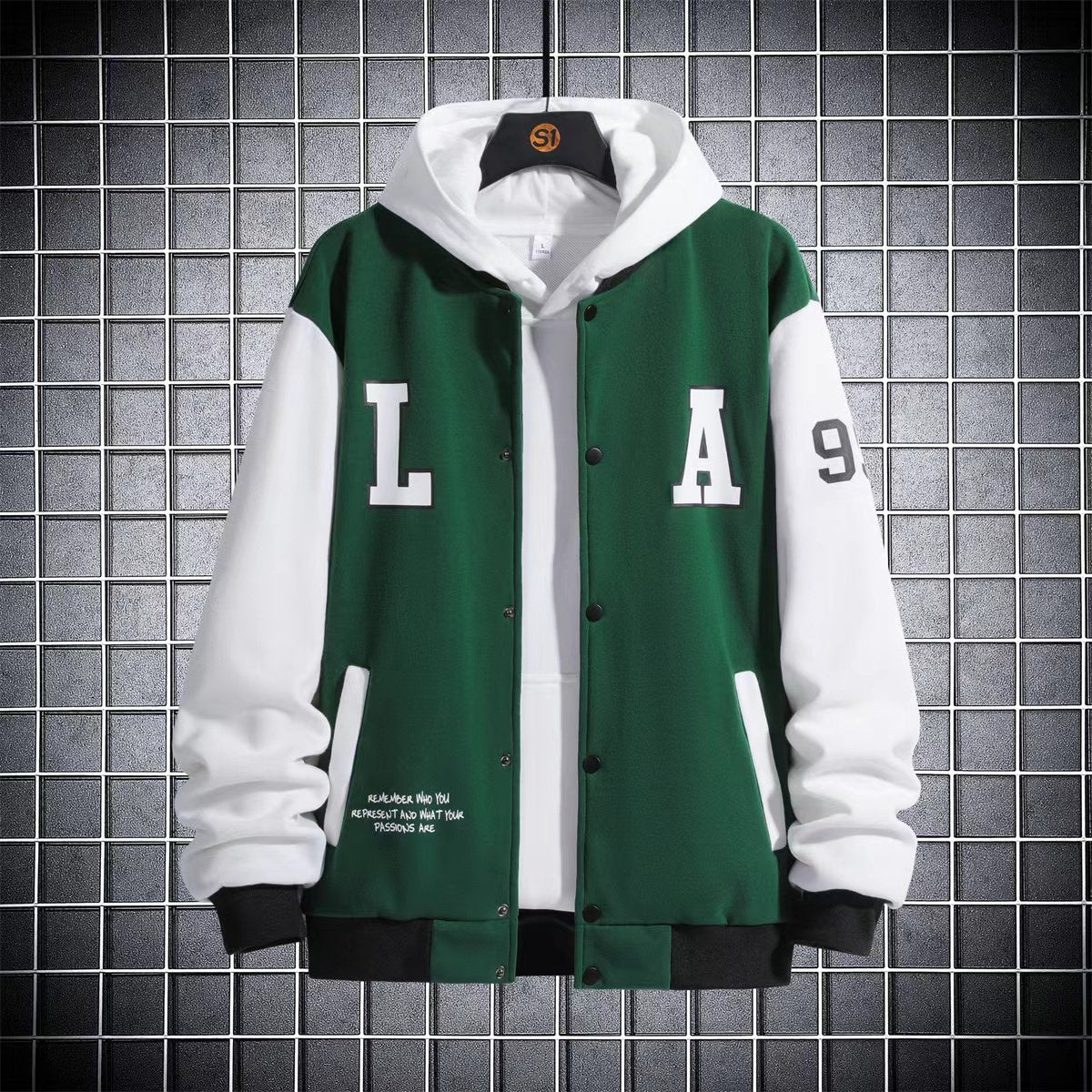 Colorblock Bomber Jacket Without Tee-Veeddydropshipping