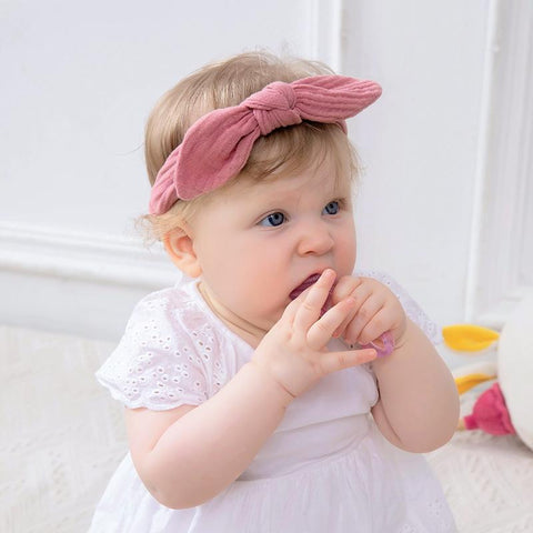 Baby Elastic Hair Bands Girl Headband Cotton Linen Kids Headwear-TB00444-Veeddydropshipping