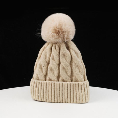 Warm Pompom Hat Autumn Winter Earflaps-Veeddydropshipping