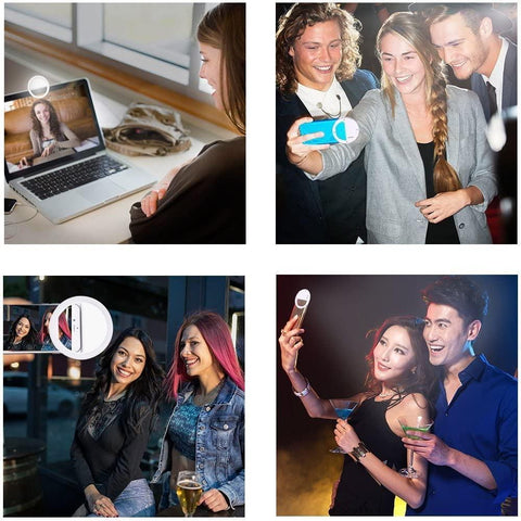 USB Charge Led Selfie Ring Light Mobile Phone Lens Selfie Lamp Ring for iPhone 14 13 Pro Max-PA00829-Veeddydropshipping