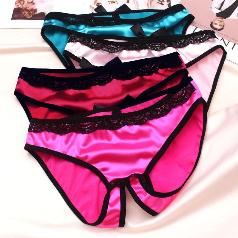 Women Sexy Silk Low-rise Underwear Briefs-WF00831-Veeddydropshipping