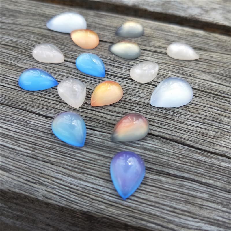 Colorful Water Drop Resin Faux Cat Eye Cabochon Bead Fit DIY -JW01629-Veeddydropshipping