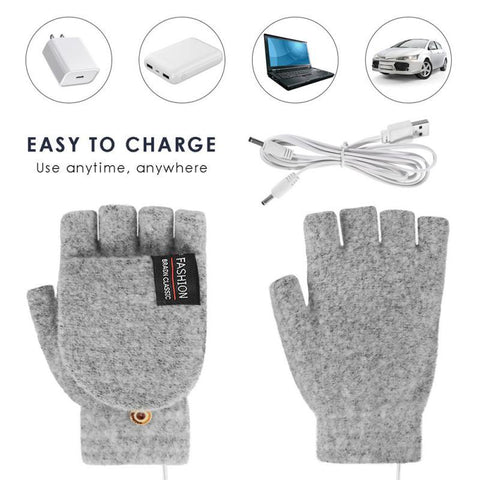 Winter Heated Gloves Adjustable Temperature Motorcycle Cycling Gloves USB Electric -OS00967-Veeddydropshipping