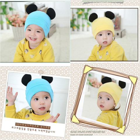 2 Layer Baby Hats Kids Cap Newborn With Ears Cotton Babies Accessories Baby-TB00465-Veeddydropshipping