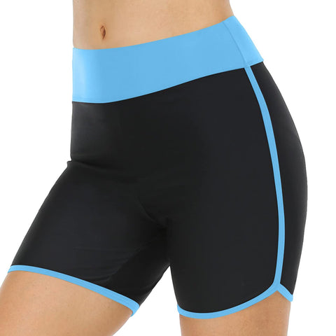 Womens Swim Shorts High Waisted Swim Bottoms Bathing Suit Bottom Boy -OS00284-Veeddydropshipping