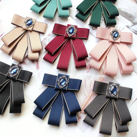 Bow Tie Brooches for Women-WF01255-Veeddydropshipping