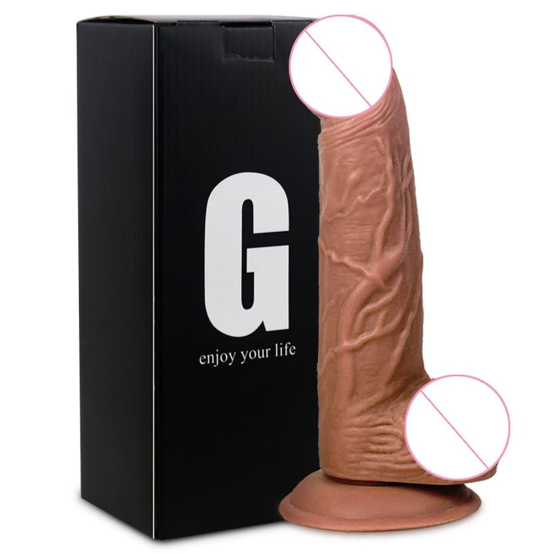 Gelugee Realistic Silicone Dildo Huge Sucker Soft Dildos for Women Masturbator -BH01193-Veeddydropshipping