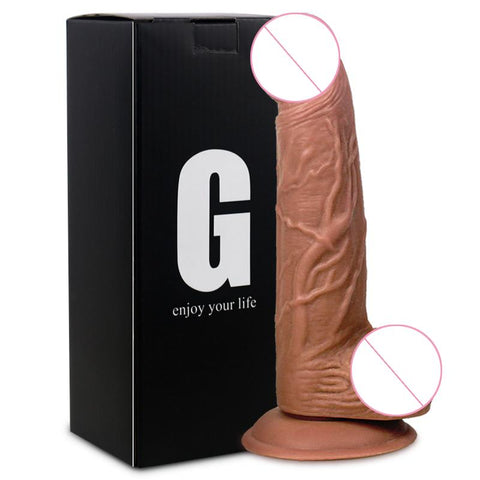 Gelugee Realistic Silicone Dildo Huge Sucker Soft Dildos for Women Masturbator -BH01193-Veeddydropshipping