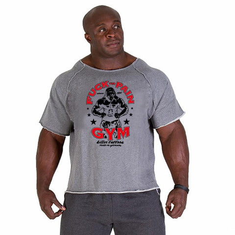 Fashion brand cotton T-shirt top for men's gym fitness shirt for men-Veeddydropshipping