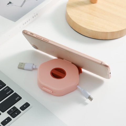 Data Cable Storage Case Wire Winder Box Portable Multifunctional Cable Hexagonal Container USB-PA00865-Veeddydropshipping