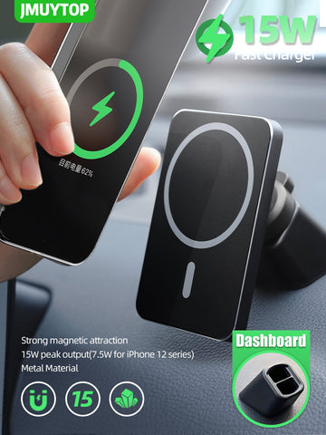 15W Car Magnetic Wireless Charger for iPhone 13 12 14 Pro Max Wireless Charging Car Charger-PA01051-Veeddydropshipping
