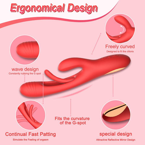 Rabbit Patting Vibrator for Clitoris Women Stimulator Massager Powerful G Spot -BH01279-Veeddydropshipping