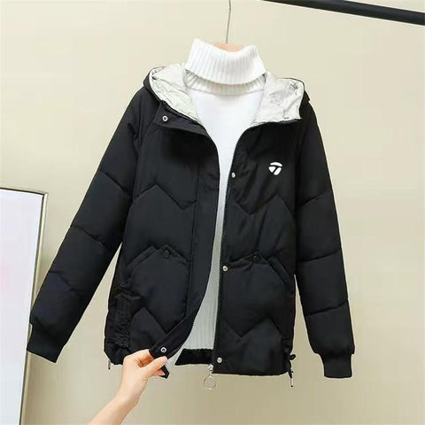 Korean Fashion Women Golf Clothing Hooded Jackets Ladies Down Cotton High -OS00690-Veeddydropshipping