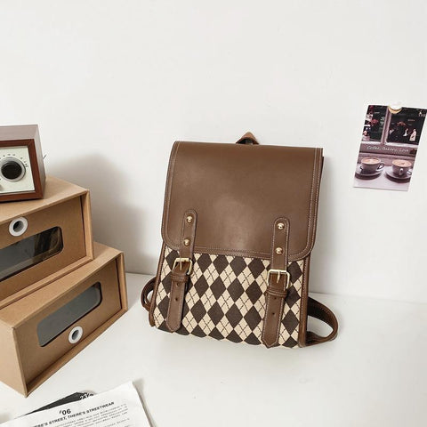 Purses High Quality Leather Female Vintage Bag School Bags Travel Bagpack-BS00051-Veeddydropshipping