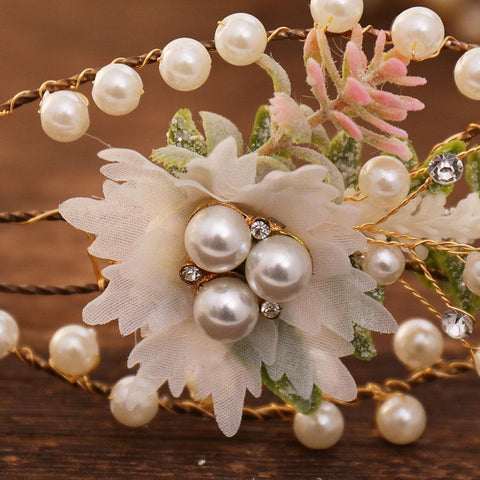 =Wedding Hairband Tiara Fairy Hair Jewelry  Pear -JW00485-Veeddydropshipping
