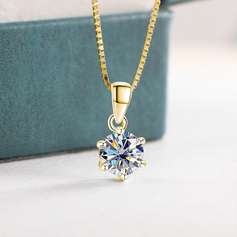Moissanite Pendant Necklace For Women Top Quality 925 Sterling Silver -JW00060-Veeddydropshipping