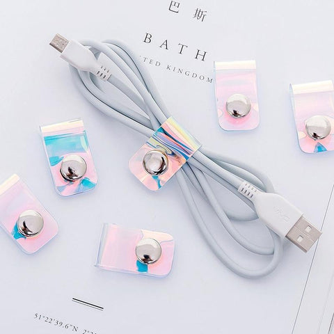 3pcs/lot Fashion PVC Transparent Cable Winder Earphone Cable Organizer Headphone Cable-PA00893-Veeddydropshipping