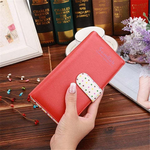 Buckle Zipper Female Cute Colourful Coin Purse Card Holder-BS00218-Veeddydropshipping
