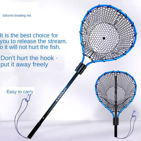 Dip Net Folding Portable Lure Net Pocket Ultra Light Big Fish Fishing Net Lua Hand Dip -OS00478-Veeddydropshipping