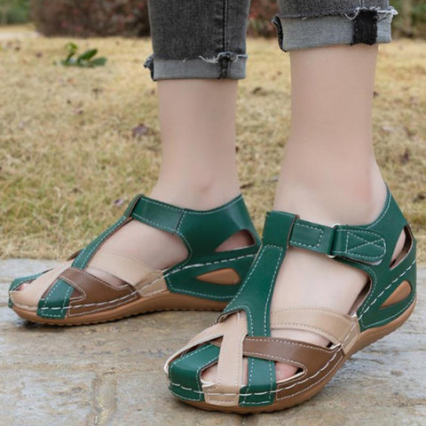 Toe Women&#39;s Sandals Casual Walking Shoes Retro-BS00849-Veeddydropshipping