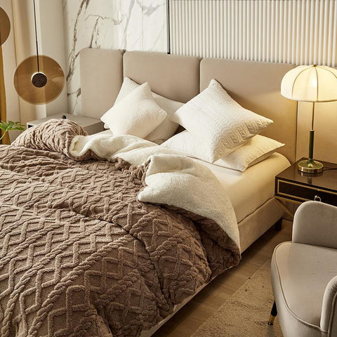 Wool Blanket Double Layer Thickening Blanket-HA00576-Veeddydropshipping