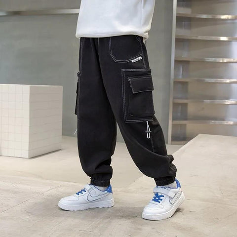 New autumn and winter boys&#39; 3-5-8-12T trousers loose s velvet padded jeans-TB01266-Veeddydropshipping