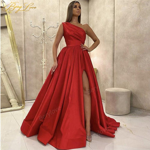 Sexy Satin A-Line Evening Dresses-WF01594-Veeddydropshipping