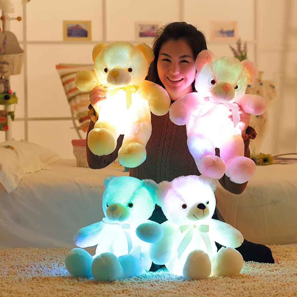 32-50cm Luminous Creative Light Up LED Teddy Bear Stuffed Animals-TB01573-Veeddydropshipping